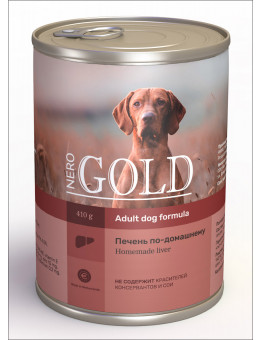 Корм Nero Gold Home Made Liver для собак "Печень по-домашнему", банка, 415 г